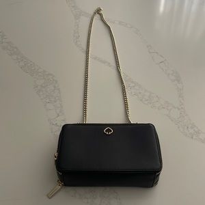Kate Spade Leather Crossbody Black and Gold